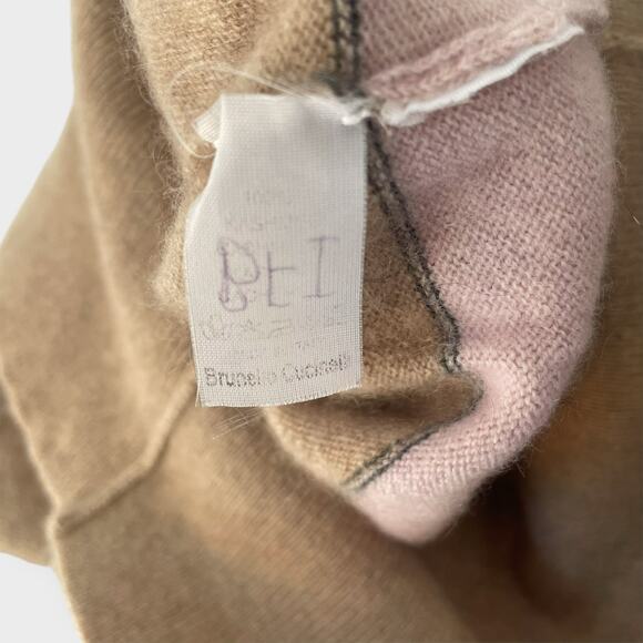 Brunello Cucinelli 100% Cashmere Striped Rugby Cardigan Sweater Size Small - Picture 11 of 12